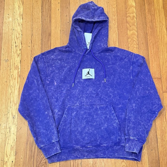 Jordan Men Hoodie Purple Medium Hooded Sweatshirt - Picture 1 of 10